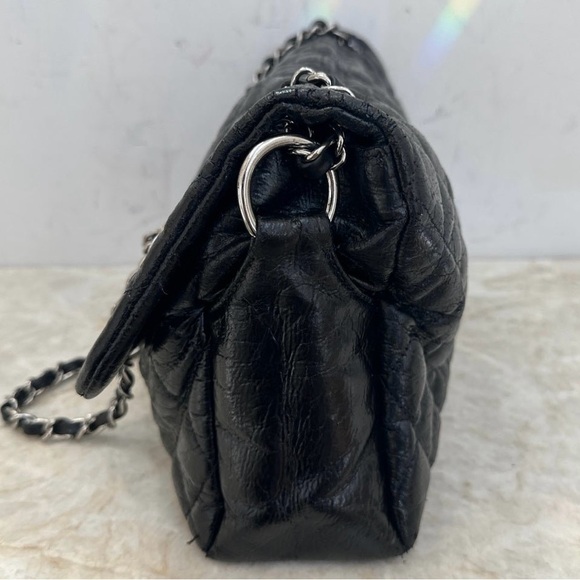 Chanel authentic classic quilted aged glazed calfskin black silver - Picture 8 of 15